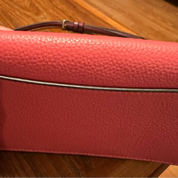 Coach Anna Horse & Carriage Foldover Crossbody Clutch (C5887) Poppy/Gold - Picture 9 of 10